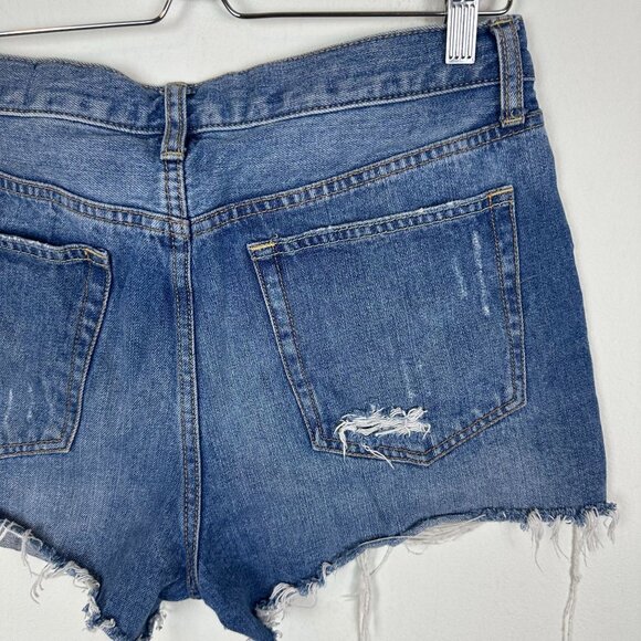 Free People Sofia Short 31 Denim Boho Western Fray Hem Summer Casual Everyday - Picture 7 of 9